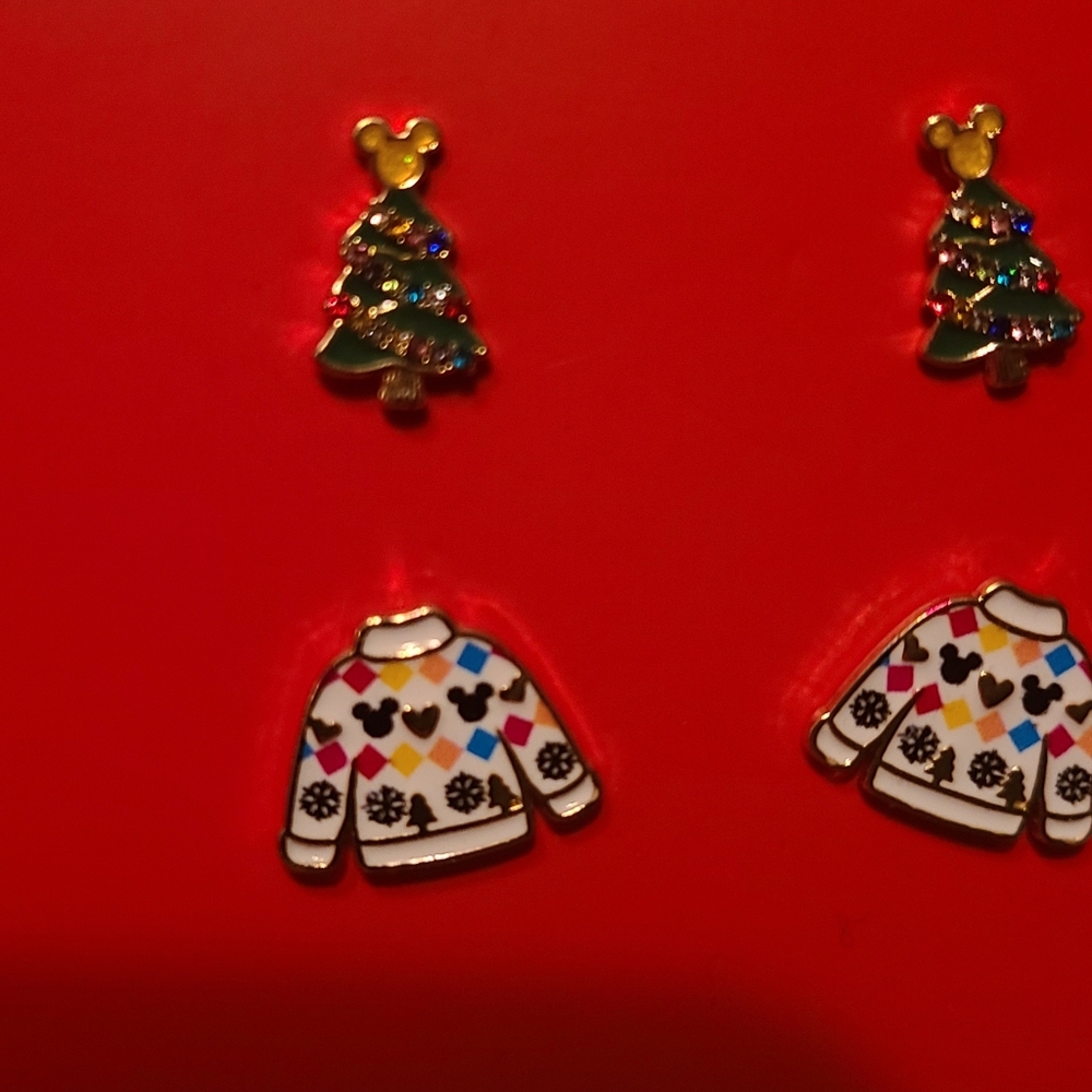 Disney BaubleBar Holiday 3 Pair Of Christmas Earrings Set - Picture 3 of 11